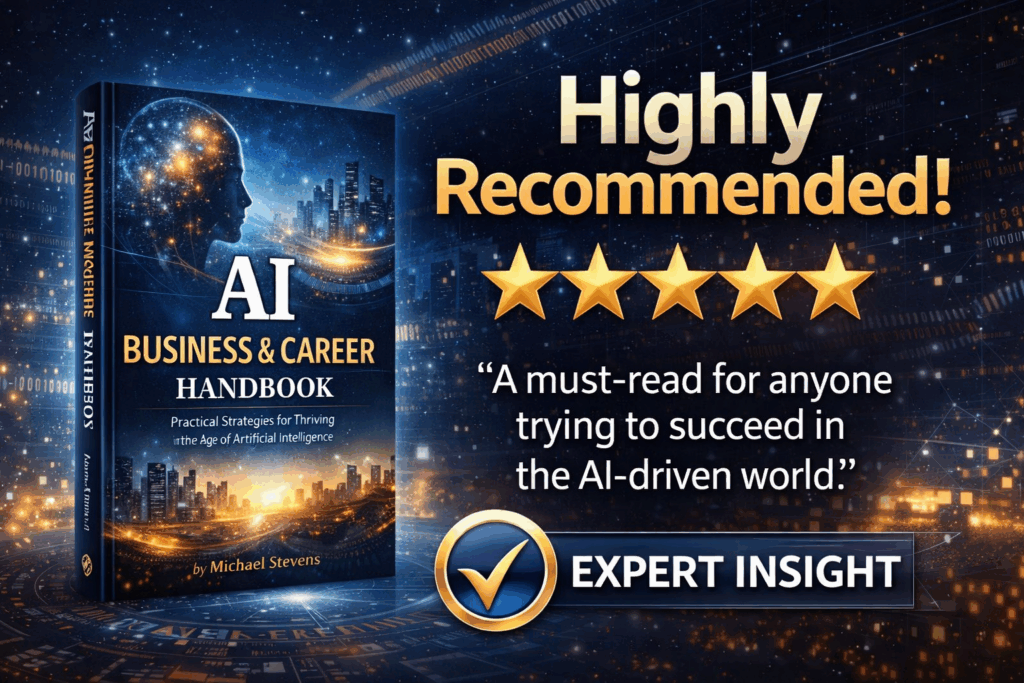 Professional reviewing the AI Business & Career Toolkit focused on strategic and responsible AI usage