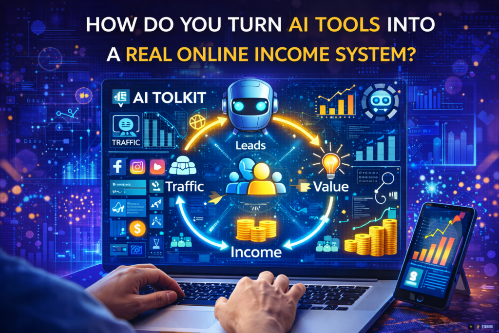 AI tools connected into structured online income system