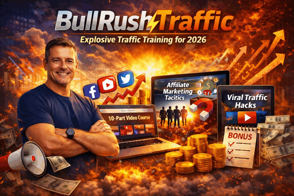 BullRush Traffic review showing a structured system for building targeted website traffic
