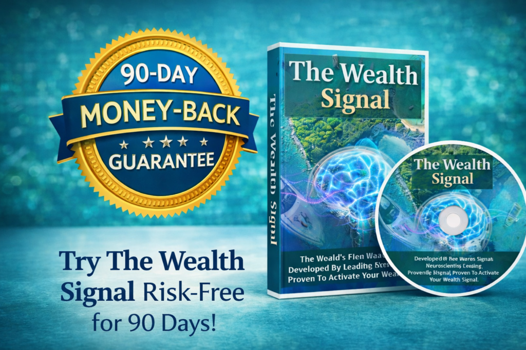 The Wealth Signal audio program with 90 day money back guarantee badge