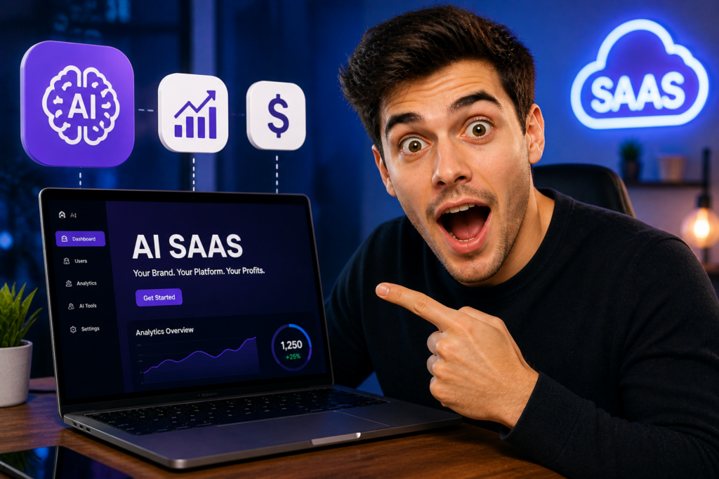 build ai saas business without coding using automation and white label tools